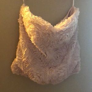 A light pink flower tube top